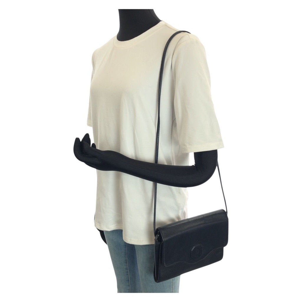Dior Vintage Trotter Navy Gold Leather Shoulder — view 7