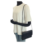 Dior Vintage Trotter Navy Gold Leather Shoulder — view 7