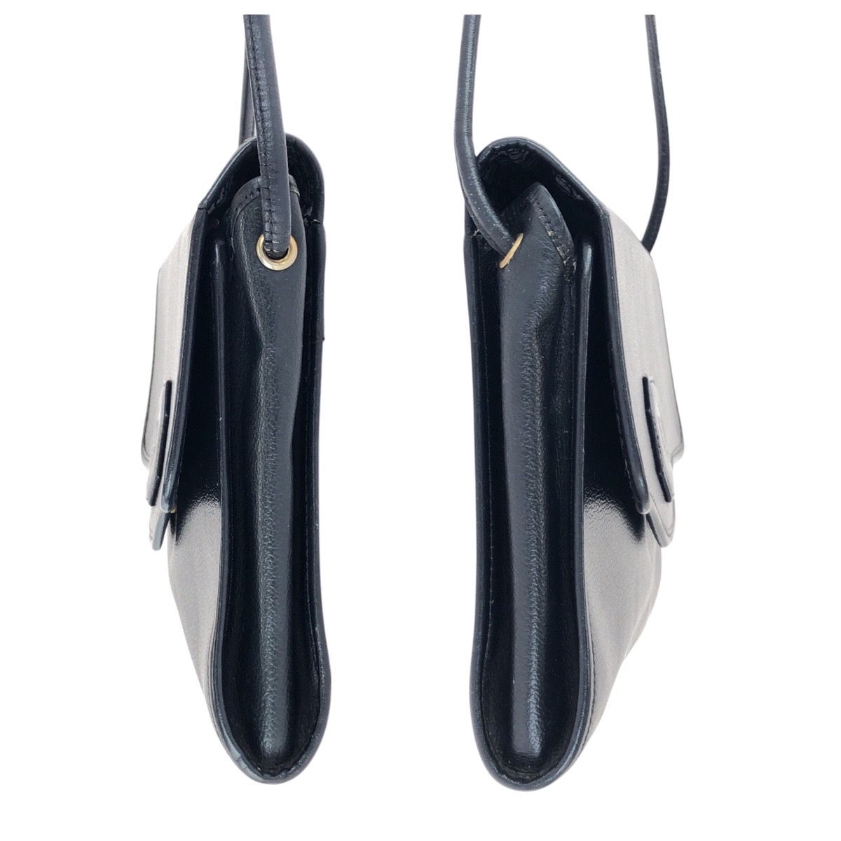 Dior Vintage Trotter Navy Gold Leather Shoulder — view 8