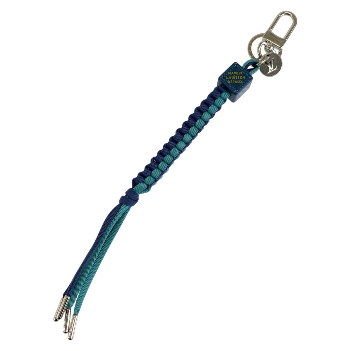 Louis Vuitton Damier Play Blue Silver Key Holder Bag Charm — view 2
