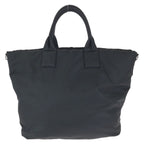 Prada Tessuto Double 2-Way Reversible Black Silver Nylon Leather Tote — view 2