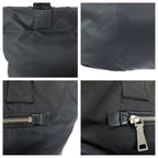 Prada Tessuto Double 2-Way Reversible Black Silver Nylon Leather Tote — view 5