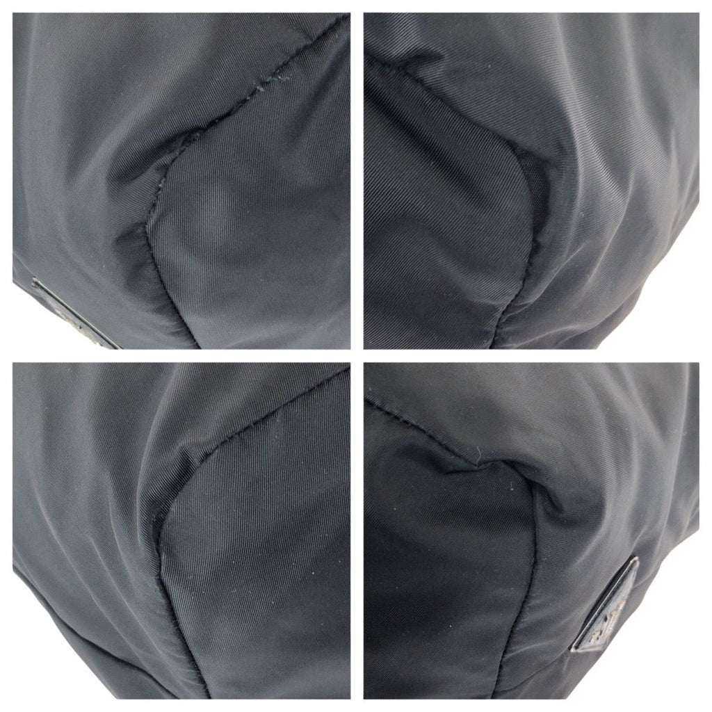 Prada Tessuto Double 2-Way Reversible Black Silver Nylon Leather Tote — view 3
