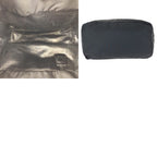 Prada Tessuto Double 2-Way Reversible Black Silver Nylon Leather Tote — view 9
