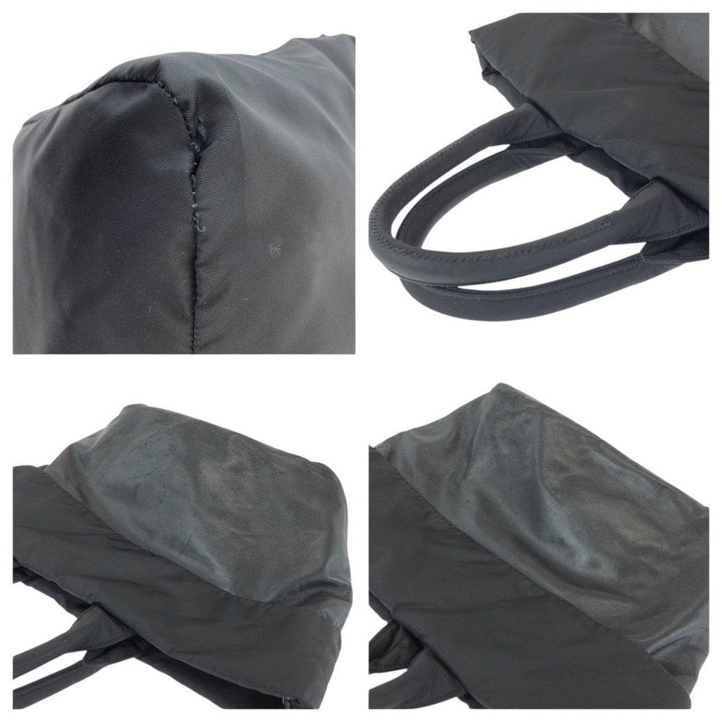 Prada Tessuto Double 2-Way Reversible Black Silver Nylon Leather Tote — view 6
