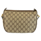 Gucci Vintage Sherry Line Beige GG Supreme Canvas Shoulder Bag Pochette — view 2