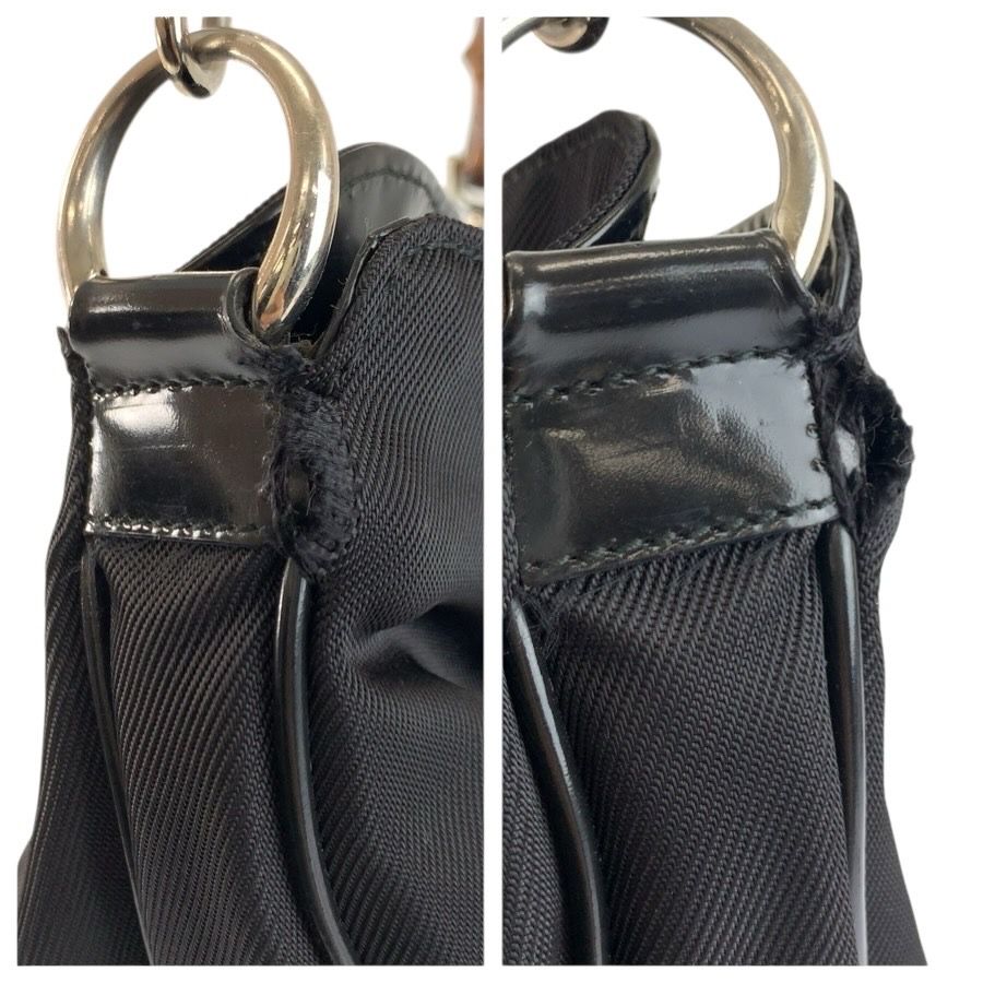 Gucci Bamboo Black Silver Nylon 001 Shoulder — view 5