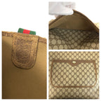 Gucci Vintage Sherry Line Brown Beige GG Supreme Canvas Tote Shoulder — view 6
