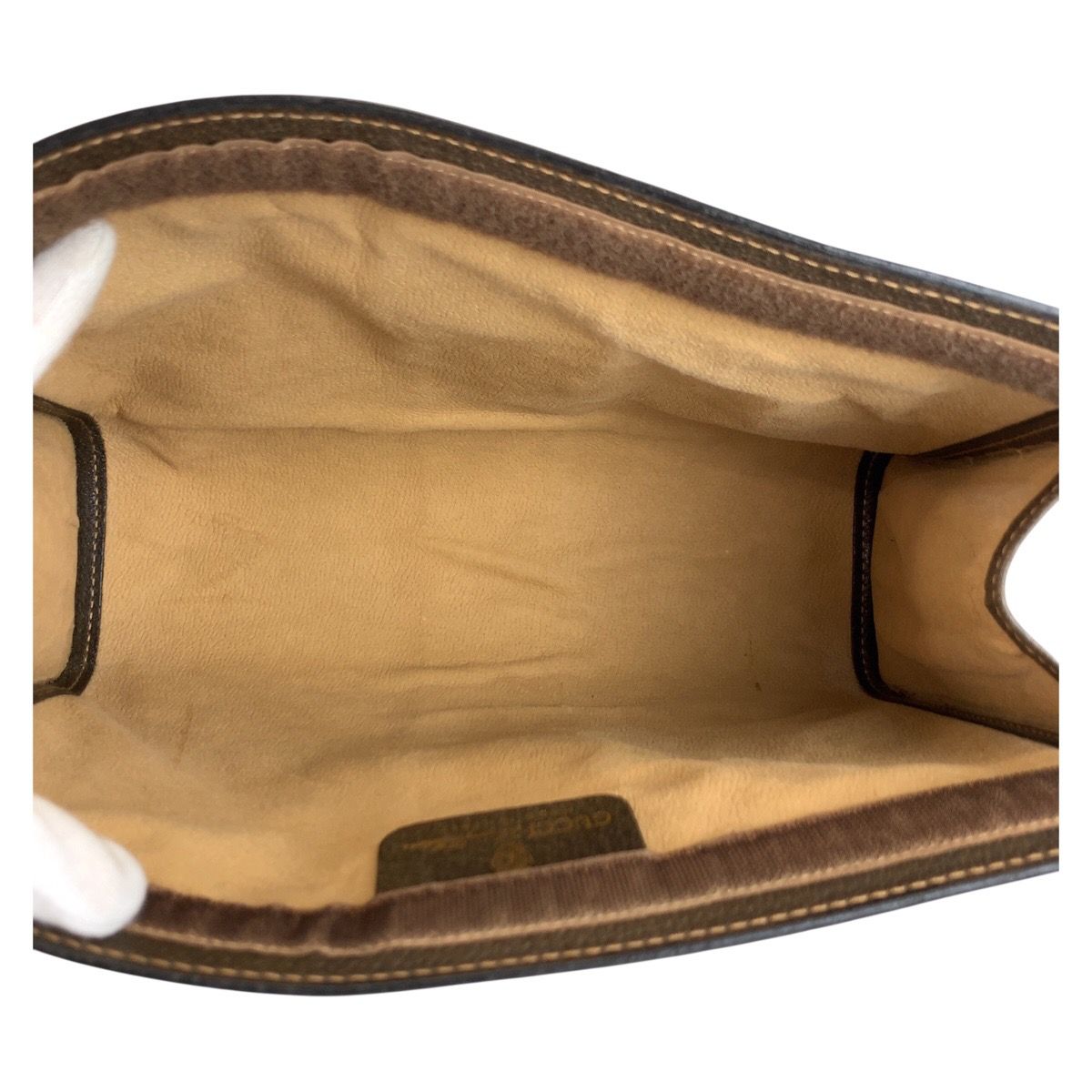 Gucci Vintage Sherry Line Beige GG Supreme Canvas Clutch — view 7
