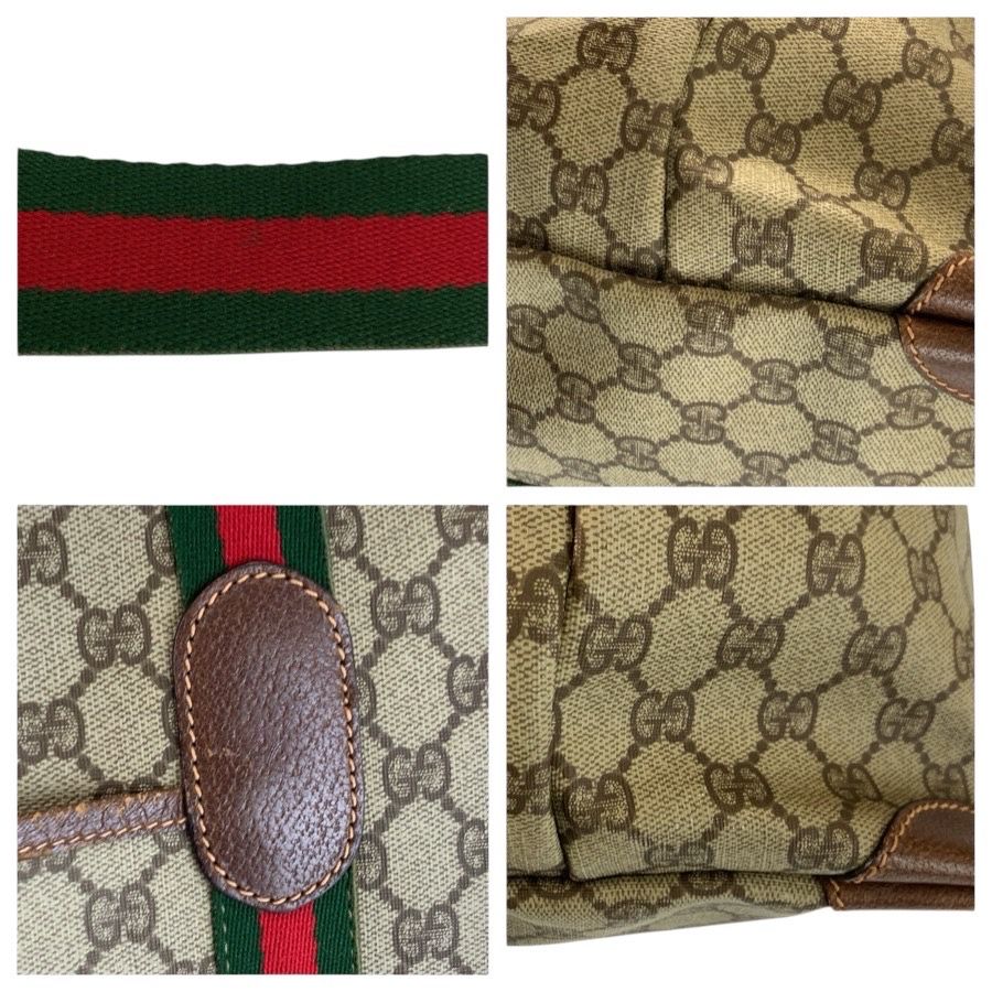 Gucci Sherry Line Beige Brown GG Supreme Canvas 002 39 Tote Boston — view 6