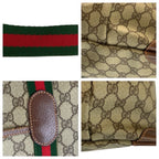 Gucci Sherry Line Beige Brown GG Supreme Canvas 002 39 Tote Boston — view 6
