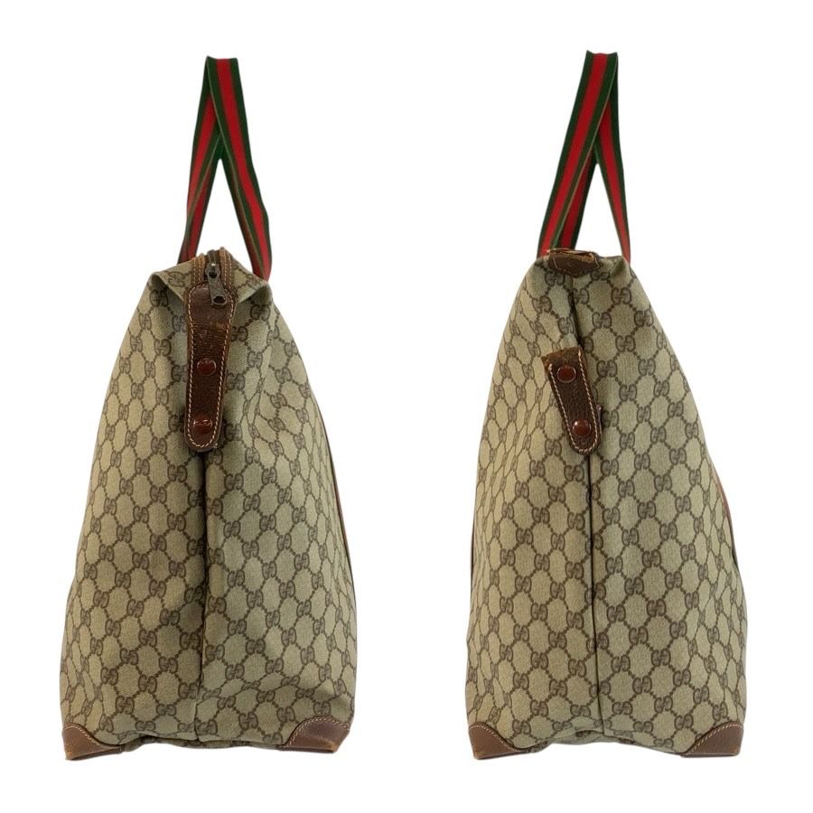 Gucci Sherry Line Beige Brown GG Supreme Canvas 002 39 Tote Boston — view 8