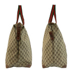 Gucci Sherry Line Beige Brown GG Supreme Canvas 002 39 Tote Boston — view 8
