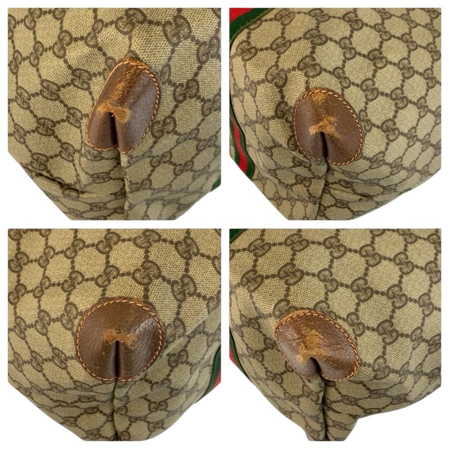 Gucci Sherry Line Beige Brown GG Supreme Canvas 002 39 Tote Boston — view 4