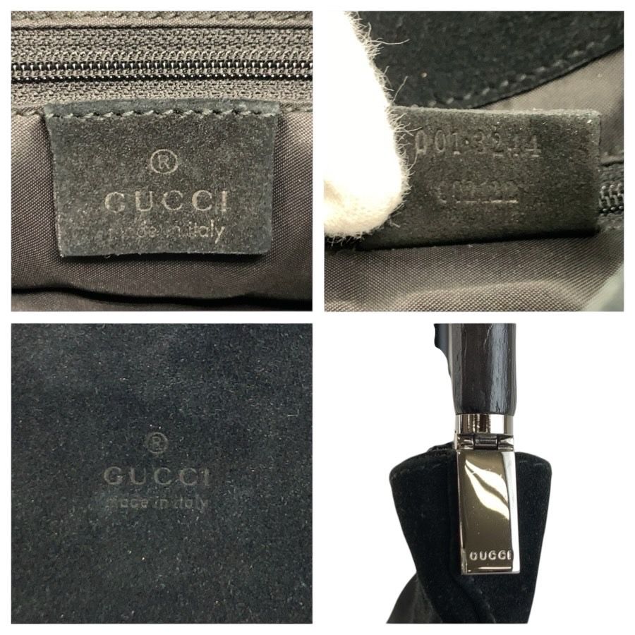 Gucci Bamboo Black Suede 001 Shoulder — view 3