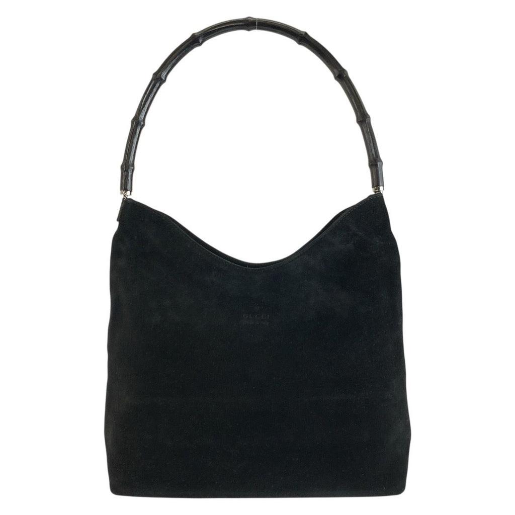 Gucci Bamboo Black Suede 001 Shoulder