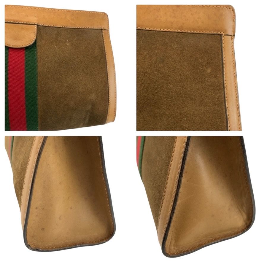 Gucci Vintage Sherry Line Brown Camel 67 014 Clutch — view 6