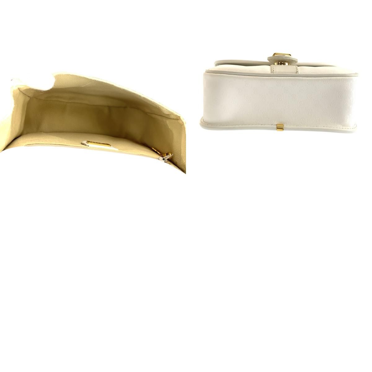 Gucci Interlocking Micro GG White Supreme Canvas Leather Shoulder Bag Pochette — view 9