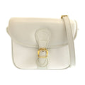 Gucci Interlocking Micro GG White Supreme Canvas Leather Shoulder Bag Pochette