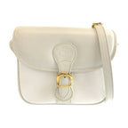 Gucci Interlocking Micro GG White Supreme Canvas Leather Shoulder Bag Pochette