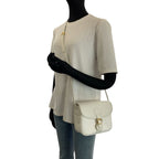Gucci Interlocking Micro GG White Supreme Canvas Leather Shoulder Bag Pochette — view 7