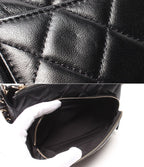 Chanel Chain Shoulder Bag Crossbody Silver Single Shiny Crumple Quilted Lambskin — view 6