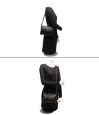 Chanel Chain Shoulder Bag Crossbody Silver Single Shiny Crumple Quilted Lambskin — view 9