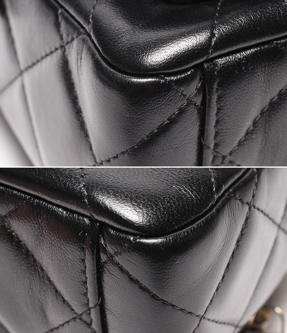 Chanel Chain Shoulder Bag Crossbody Silver Single Shiny Crumple Quilted Lambskin — view 5