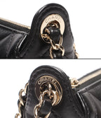 Chanel Chain Shoulder Bag Crossbody Silver Single Shiny Crumple Quilted Lambskin — view 8