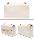 Chanel Chain Shoulder Bag Crossbody Gold Single Flap Double Quilted — view 2