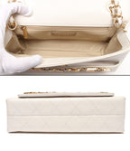 Chanel Chain Shoulder Bag Crossbody Gold Single Flap Double Quilted — view 3