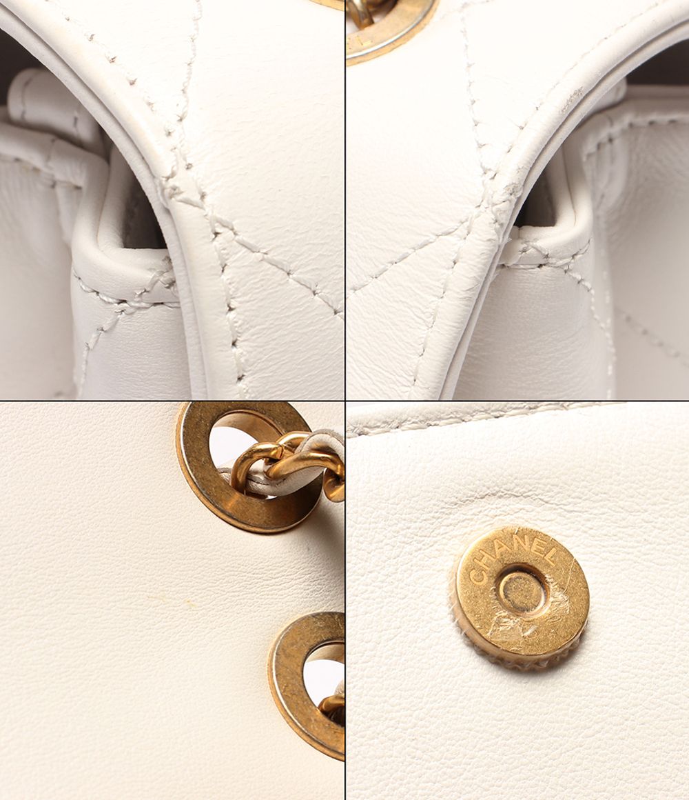 Chanel Chain Shoulder Bag Crossbody Gold Single Flap Double Quilted — view 8