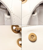 Chanel Chain Shoulder Bag Crossbody Gold Single Flap Double Quilted — view 8