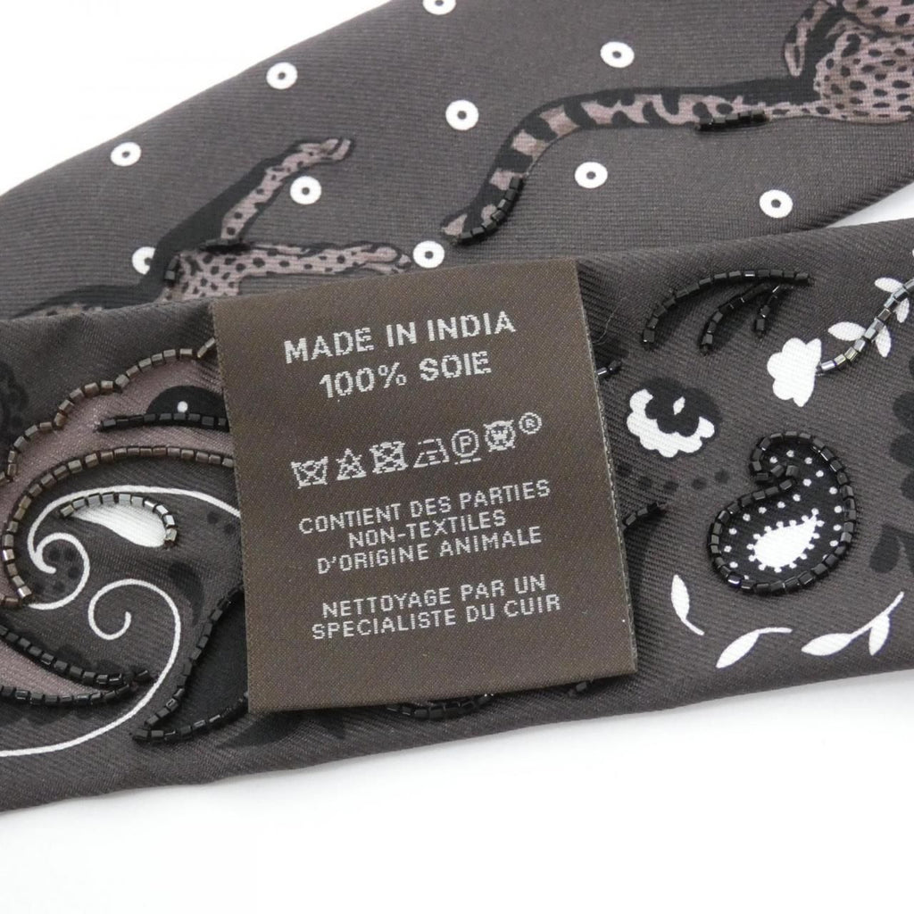 Hermes Guepard Bandana Twilly Fringe Scarf — view 7