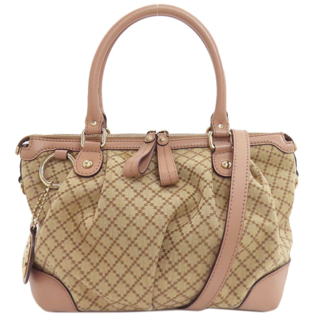 Gucci Diamante Ski 2-Way Handbag Canvas