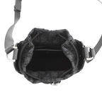 Dior Shoulder Bag Oblique Bucket Canvas Black