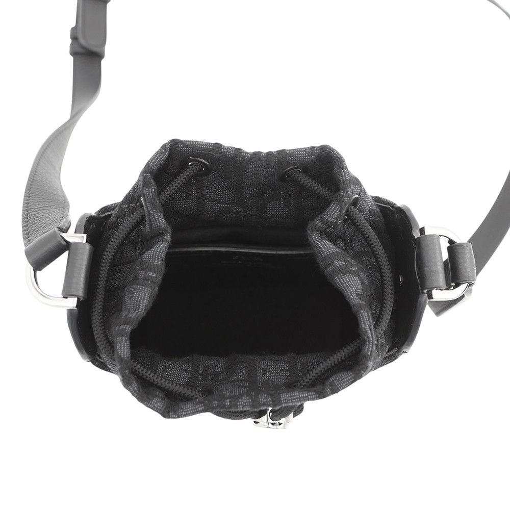 Dior Shoulder Bag Oblique Bucket Canvas Black