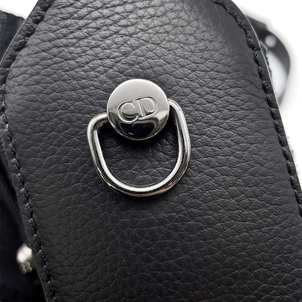 Dior Shoulder Bag Oblique Bucket Canvas Black