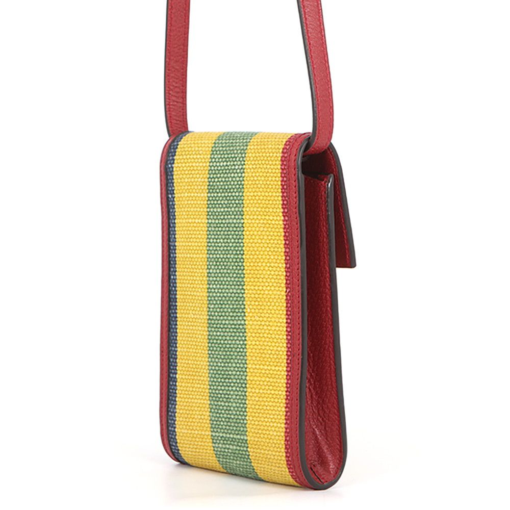 Gucci Shoulder Bag Viadera Leather Canvas — view 2