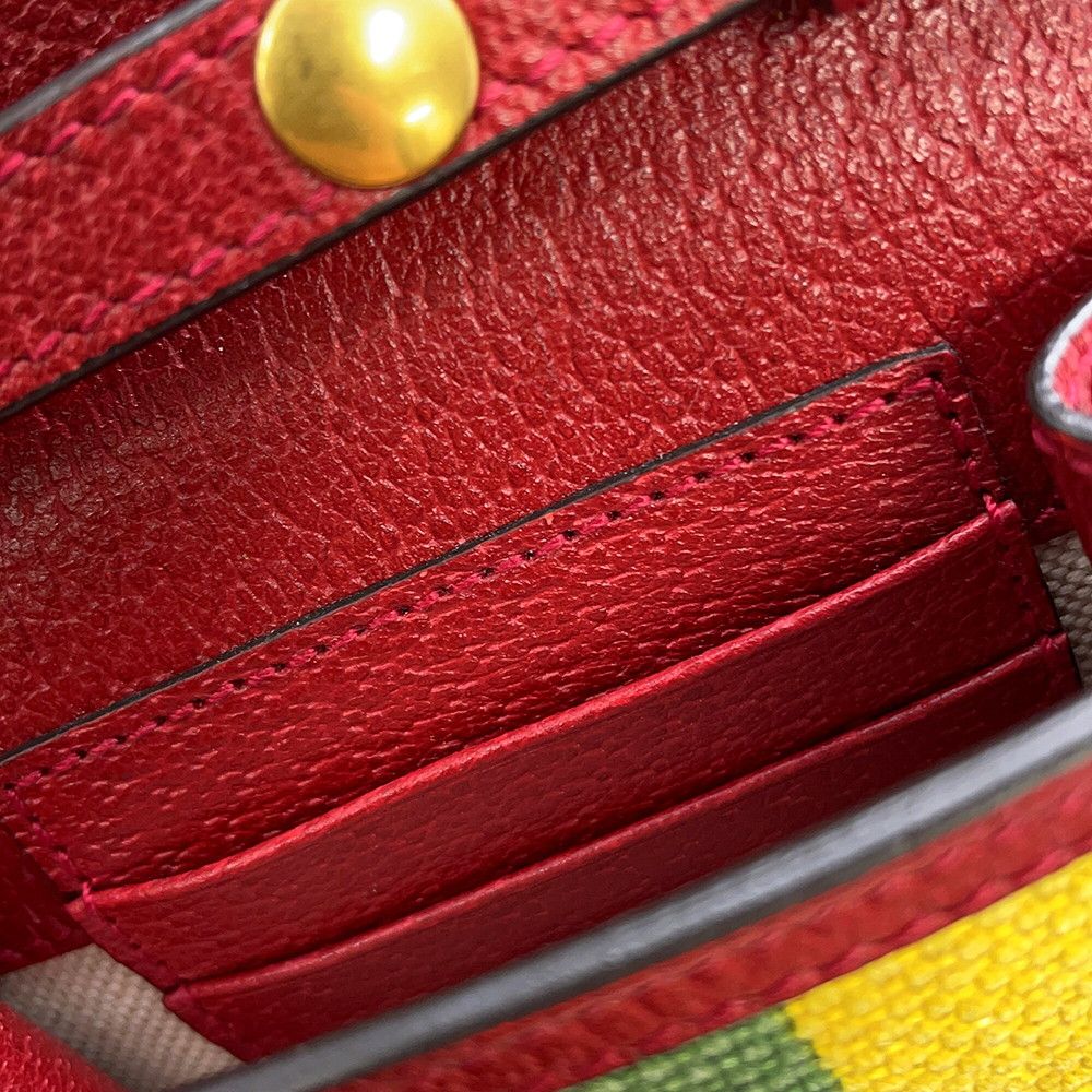 Gucci Shoulder Bag Viadera Leather Canvas — view 6