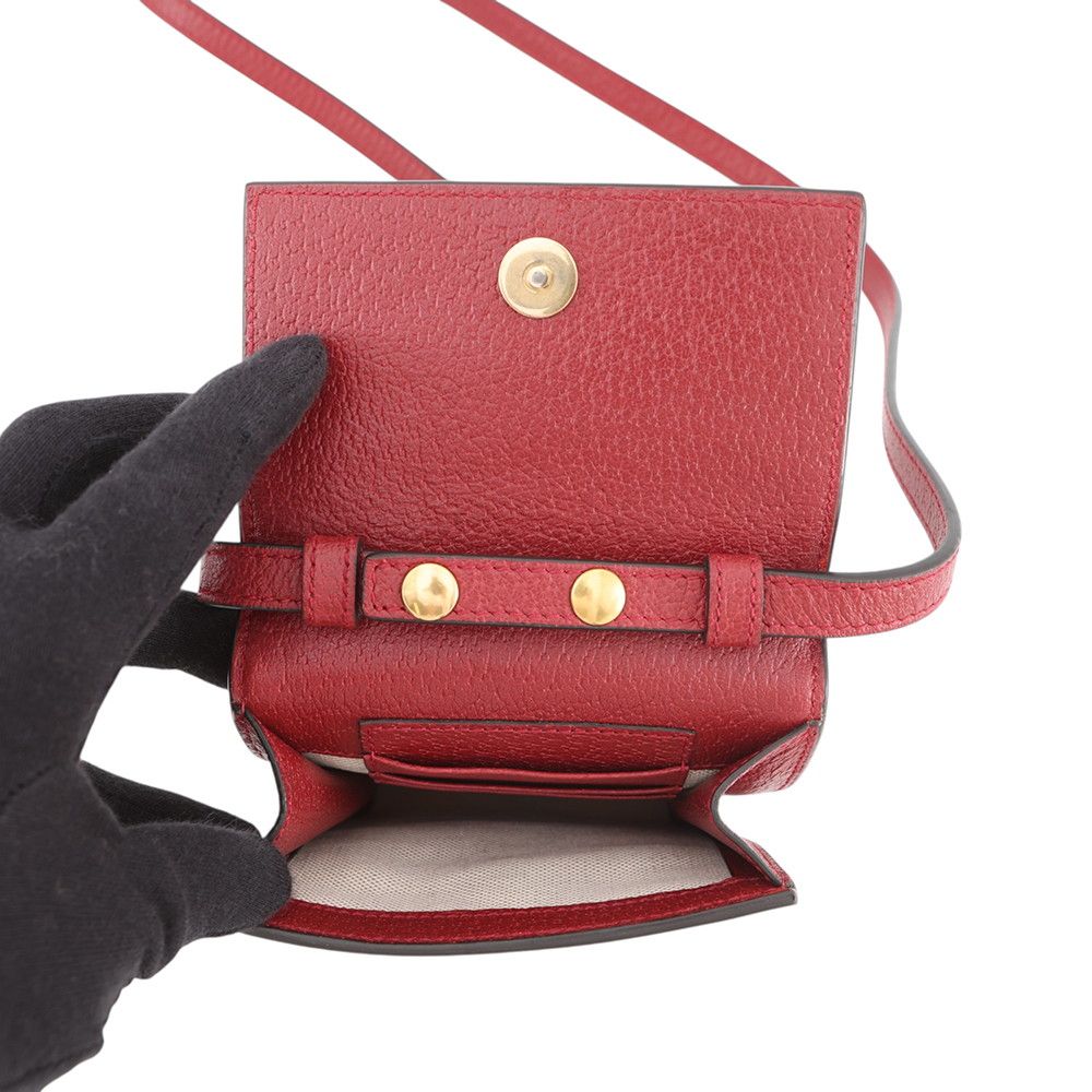 Gucci Shoulder Bag Viadera Leather Canvas — view 5