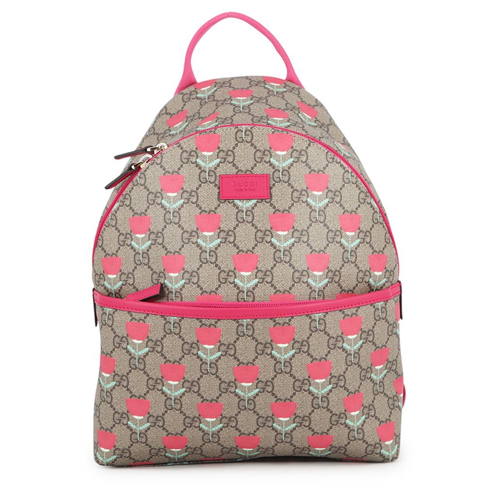 Gucci Backpack GG Supreme Flower Print Children Kids Kim Seungyoung