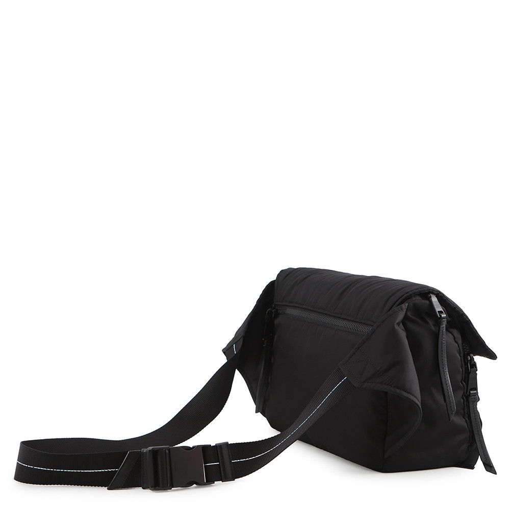 Prada Shoulder Bag Logo Tessuto Nylon Black
