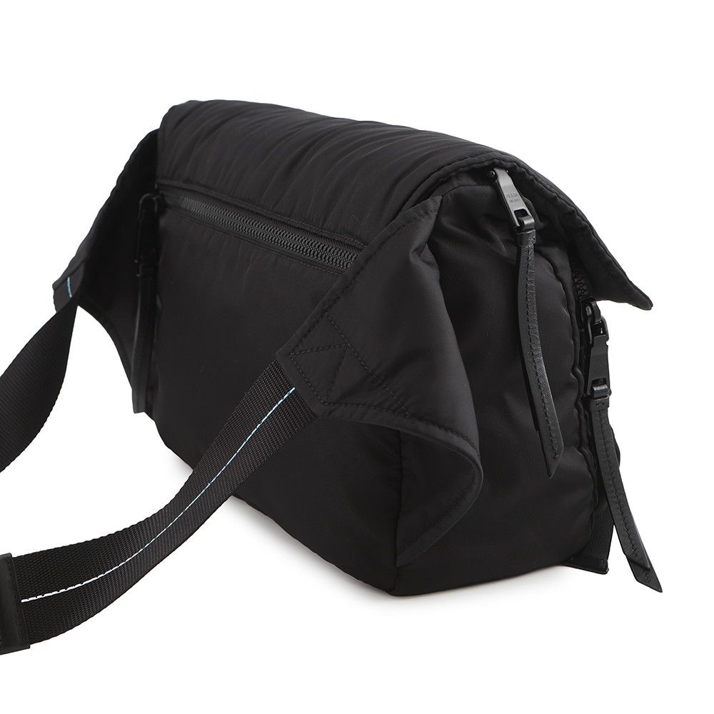 Prada Shoulder Bag Logo Tessuto Nylon Black