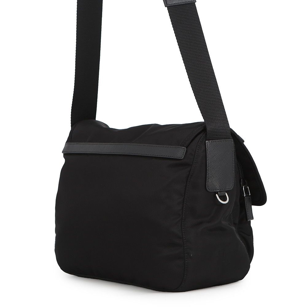 Prada Shoulder Bag Triangle Logo Nylon Black — view 2