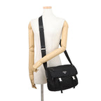 Prada Shoulder Bag Triangle Logo Nylon Black — view 4