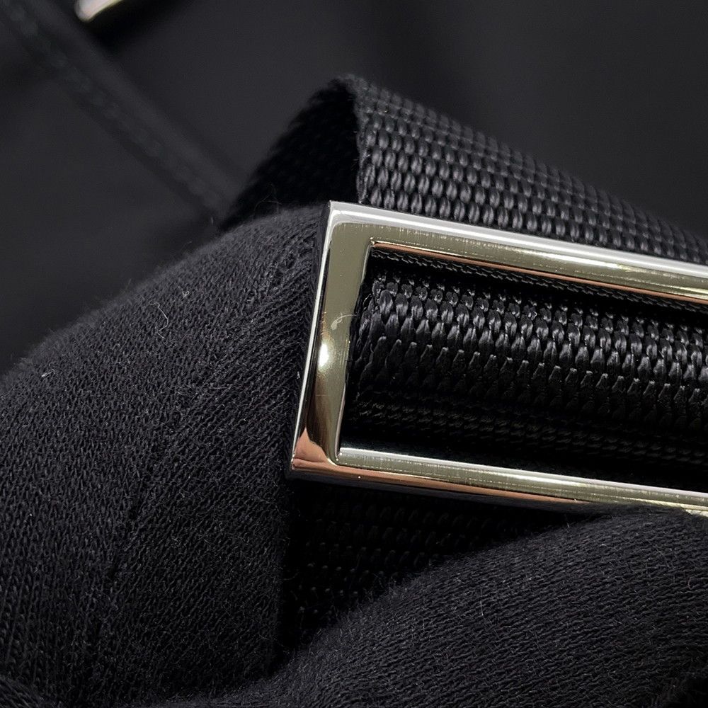 Prada Shoulder Bag Triangle Logo Nylon Black — view 9