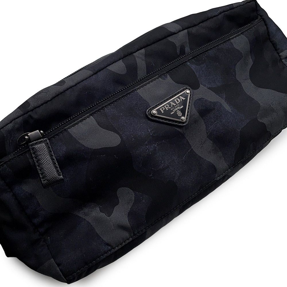 Prada Pouch Triangle Logo Camouflage Black — view 6