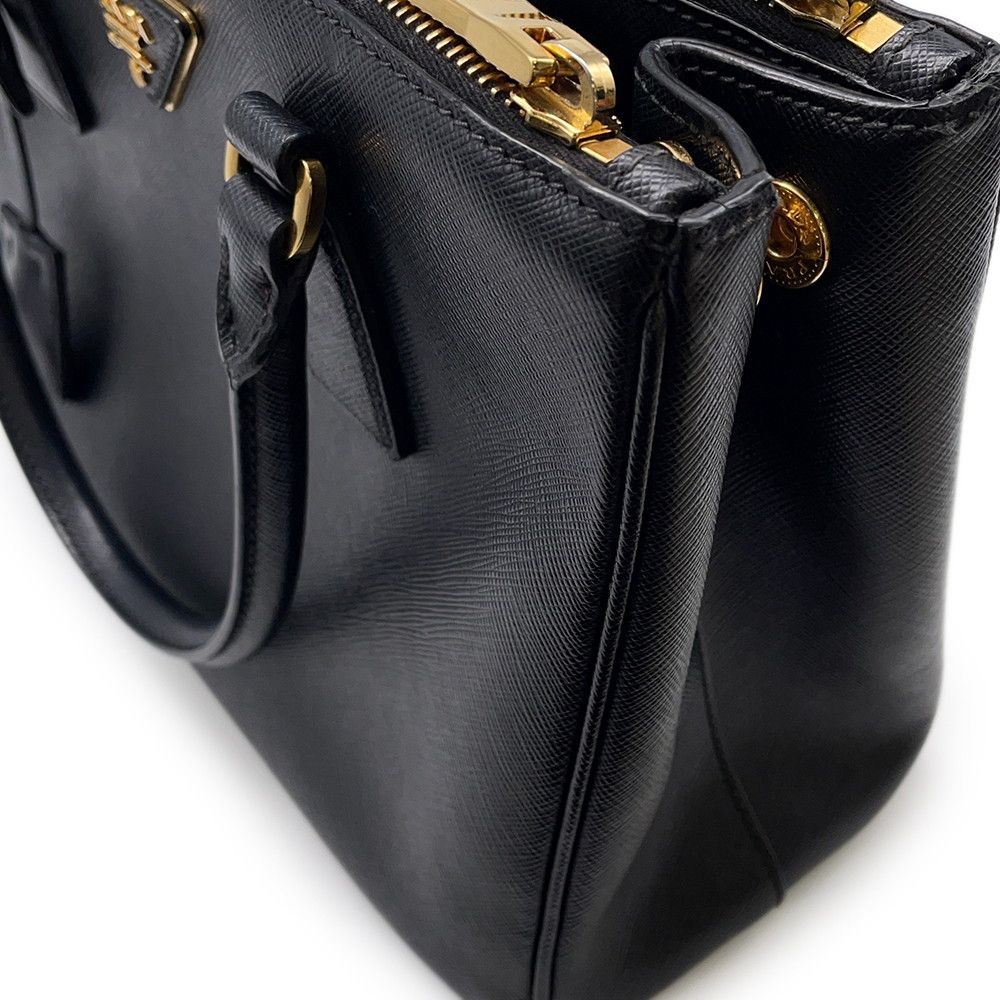 Prada Galleria Saffiano Leather 2-Way Shoulder Bag Black — view 7
