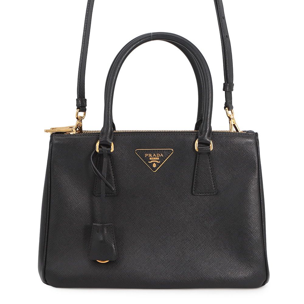 Prada Galleria Saffiano Leather 2-Way Shoulder Bag Black